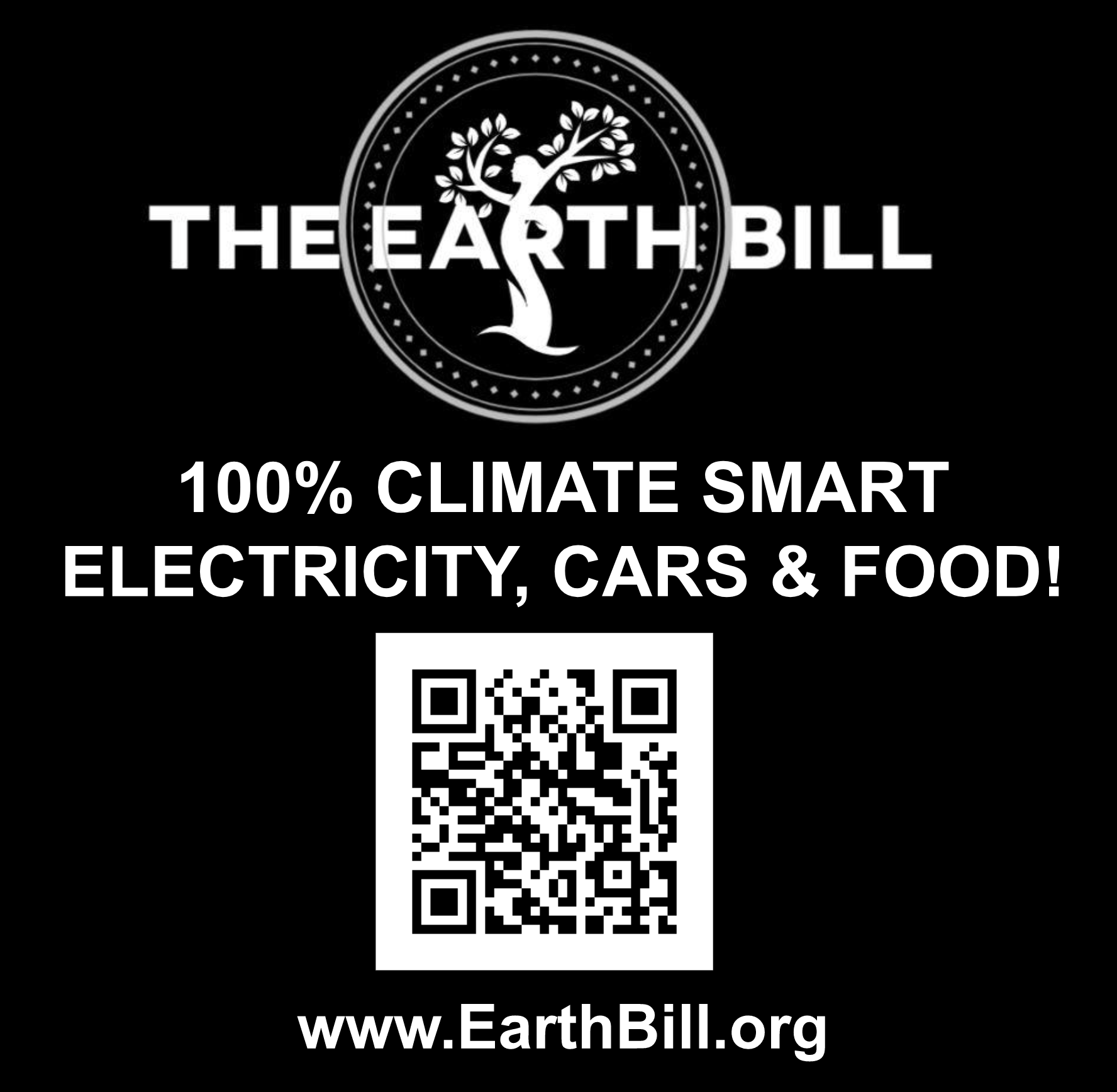 The Earth Bill. 100% climate smart. Electricity, cars, and food! www.earthbil.org
